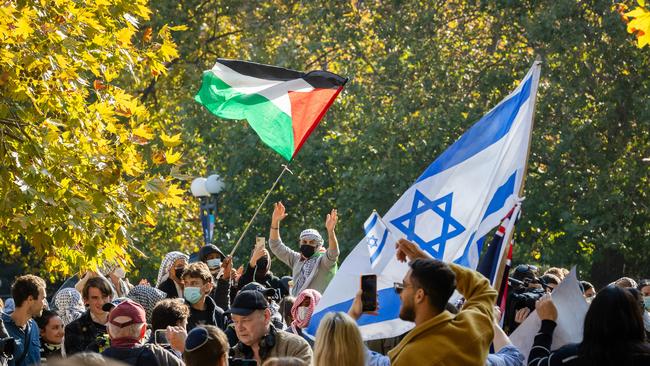 The University of Melbourne said it continued to welcome peaceful protests. Picture: Jason Edwards