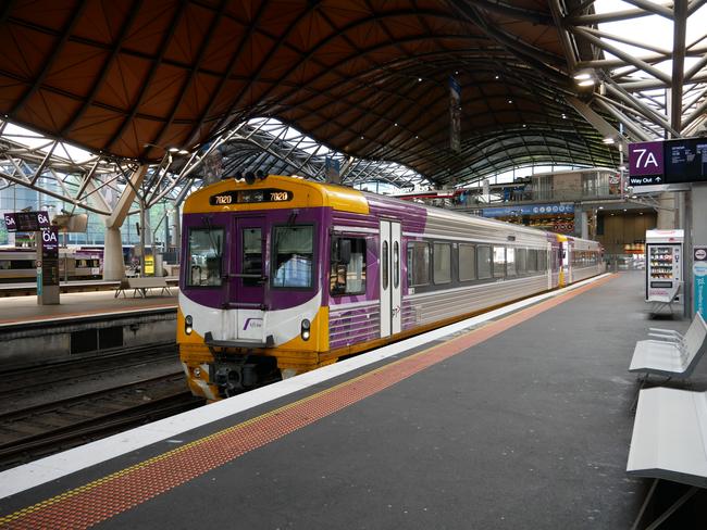 Idling V/Line trains produce a foul smell inside the station.