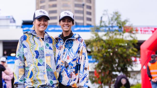 Mady and Victoria Stansfield at the start of the Point to pinnacle. Picture: Linda Higginson