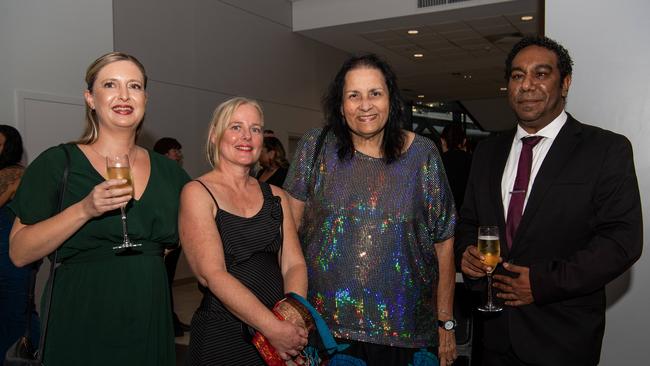 Lenore Dembski, Lucy Ockleston, Melly Lewis and Henri Peters at the 2024 NAIDOC Ball at the Darwin Convention Centre. Picture: Pema Tamang Pakhrin