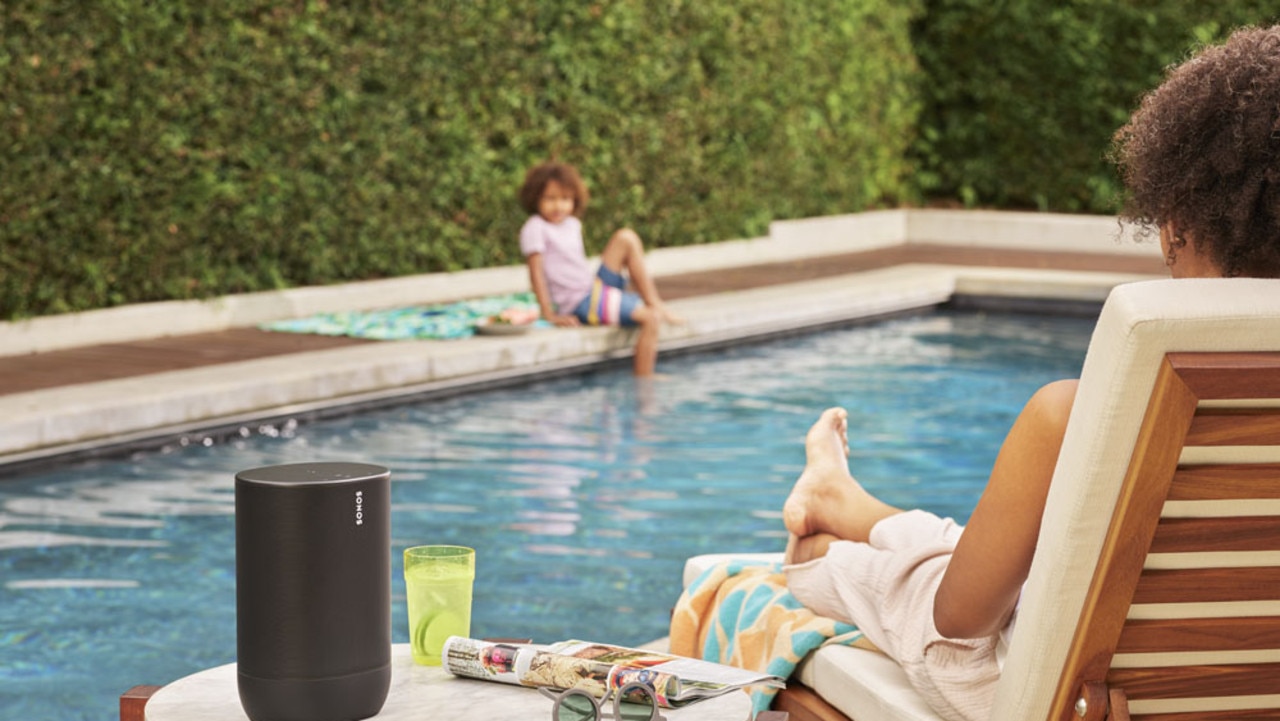 The Sonos Move speaker is designed to bring music with you wherever you go.