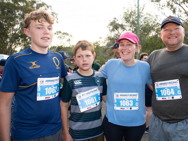 Harry (left), Dougal, Georgina and Tom Carroll.The Base Services, Hike for Homeless held at Jubilee Park. October 19th, 2024