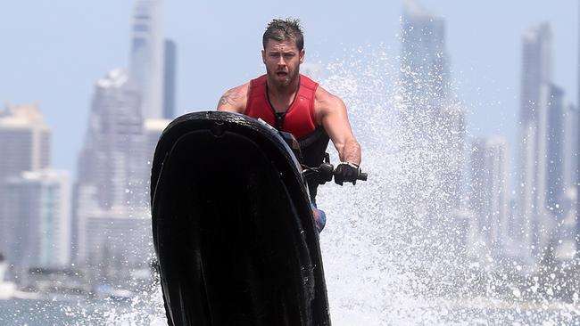 Australia Day activities at Wavebreak Island and The Spit. Matt Widdo on the Broadwater. The survey found how popular the city was with locals and tourists. Picture: Richard Gosling