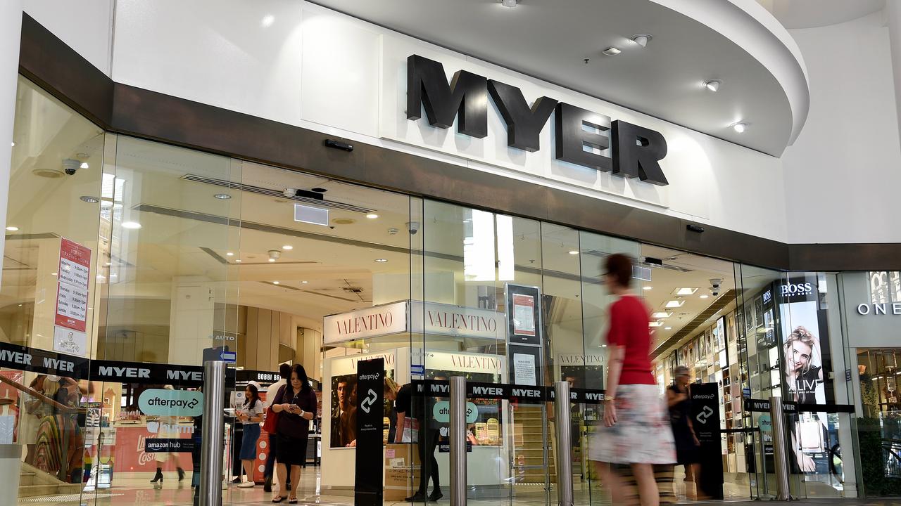 Myer is making money but is also axing some stores and reducing the size of others. Picture: Bianca De Marchi/NCA NewsWire