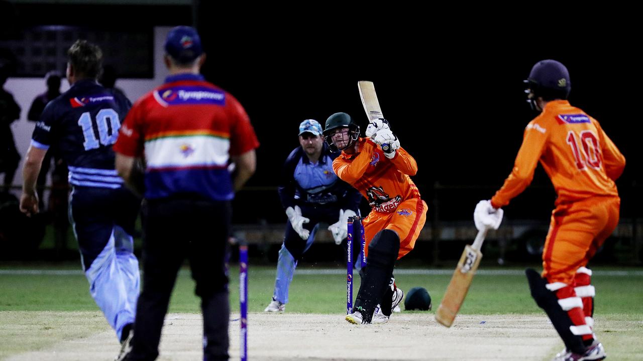 Barrier Reef Big Bash Game 1: Badgers v Hurricanes at Griffiths Park. Badgers' Rhys Camilleri. Picture: Stewart McLean