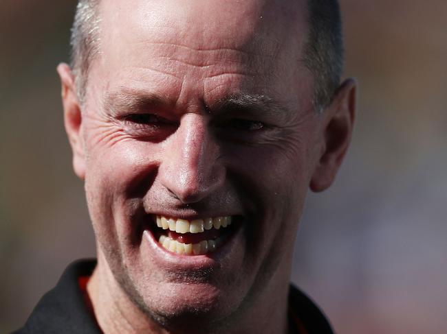 SYDNEY, AUSTRALIA - MARCH 31: Tigers head coach Michael Maguire looks on during the round three NRL match between the Wests Tigers and the Canterbury Bulldogs at Campbelltown Stadium on March 31, 2019 in Sydney, Australia. (Photo by Matt King/Getty Images)