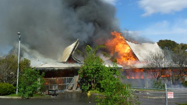 The old Smorgy's site on Plenty Rd in Bundoora was destroyed by fire.