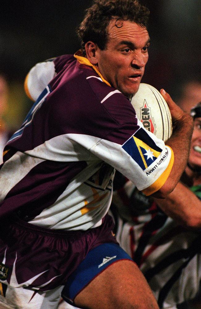 Gorden Tallis played 160 games for Brisbane before a neck injury curtailed his career in 2004.