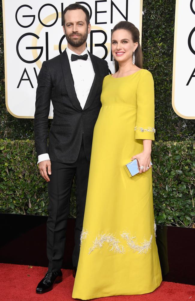 Natalie Portman and Benjamin Millepied in 2017. She was pregnant with her second child. Picture: Getty Images