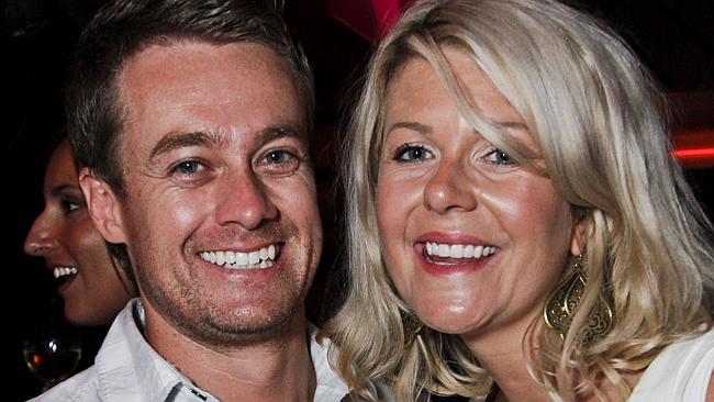 Former Sunrise weatherman Grant Denyer and his wife Chezzi. 