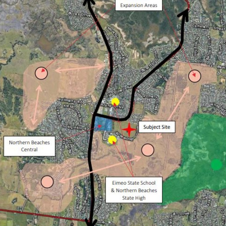 The proposed Solana site is located in proximity to the Northern Beaches Central Shopping Centre and characterised by a mix of established residential housing to the north-west and larger land holdings containing minimal to no existing urban development or infrastructure to the south-east. Pictures: Stockwell Development Group