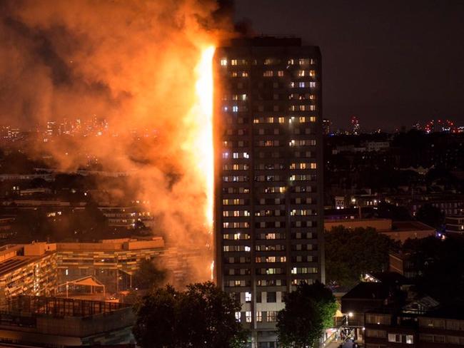 West London’s Grenfell Tower is a beacon of despair. Picture: @kafianoor/Twitter