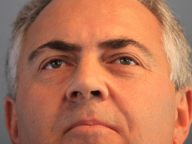 SYDNEY, AUSTRALIA - JULY 24: Treasurer, Joe Hockey launches his biography at North Sydney Oval on July 24, 2014 in Sydney, Australia. The biography, authored by Madonna King, names Joe Hockey as the most likely successor to PM Tony Abbott. (Photo by James Alcock/Getty Images)