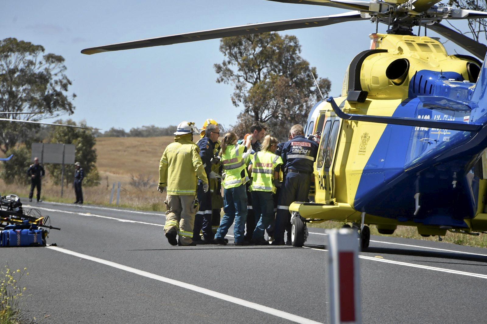 Fatal crash, involving a truck and two cars on Warrego Highway at the intersection Brimblecombe Road. September 2018. Picture: Bev Lacey