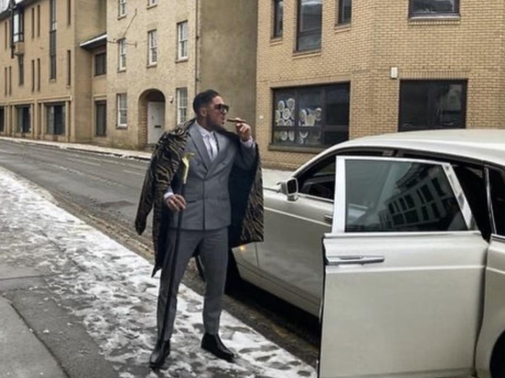 Bear uploaded a string of photos of himself arriving at court in a limousine. Picture: Instagram