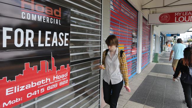 There are a number of shops up for lease- and have been for months. Picture Glenn Hampson