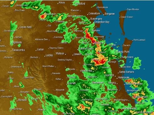 radar Thursday afternoon. Picture: Supplied