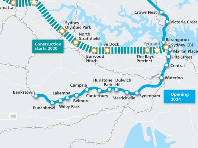 Section of the proposed Sydney Metro West,