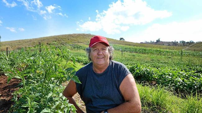 Steven Waugh has had to let a number of crops die sue to searing heat on his Glastonbury farm. . Picture: Renee Albrecht