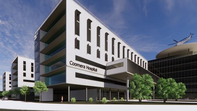 Artist impression of the proposed Coomera Hospital and Health Precinct proposed by the State Government