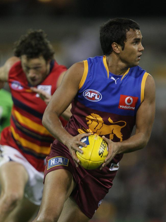 Anthony Corrie playing for the Brisbane Lions.