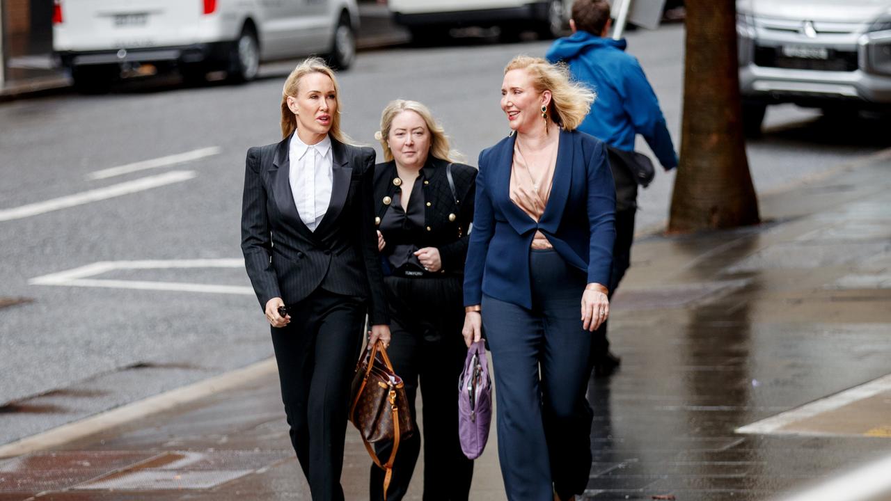 Linda Rogan (left) arrives at Federal Court. Picture: Nikki Short