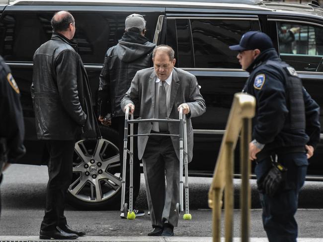 Harvey Weinstein arrives at New York City criminal court for his sex crimes trial. Picture: Getty