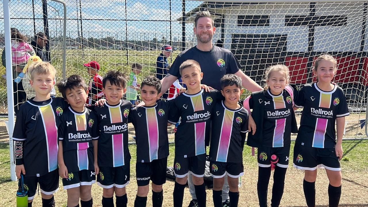 Daniel Georgievski and some of his Stella Academy players