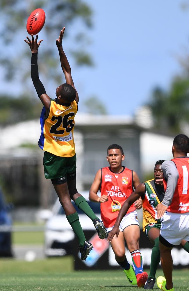 Action from the 2024 AFL Pacific Cup. Picture: AFL Queensland.