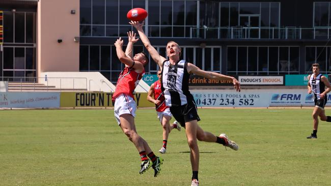 The Palmerston Magpies won against the Tiwi Bombers in Round 2 of the NTFL. Picture: Celina Whan/NTFL Media