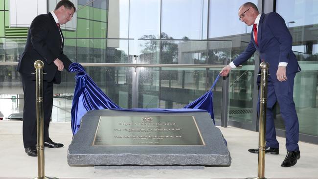 Health Minister Jack Snelling and Premier Jay Weatherill officially open the new RAH. Picture: Matt Turner