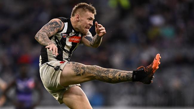 Jordan De Goey is dominating this September. Picture: Daniel Carson/AFL Photos via Getty Images