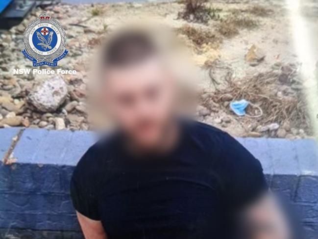 Images from the arrest of the men. Picture: NSW Police
