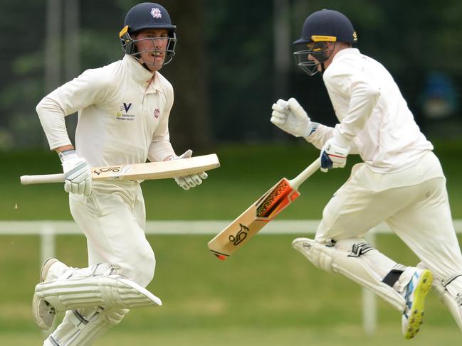 Blake Thomson and Charles Lill (right) are forming a promising opening partnership for Melbourne.