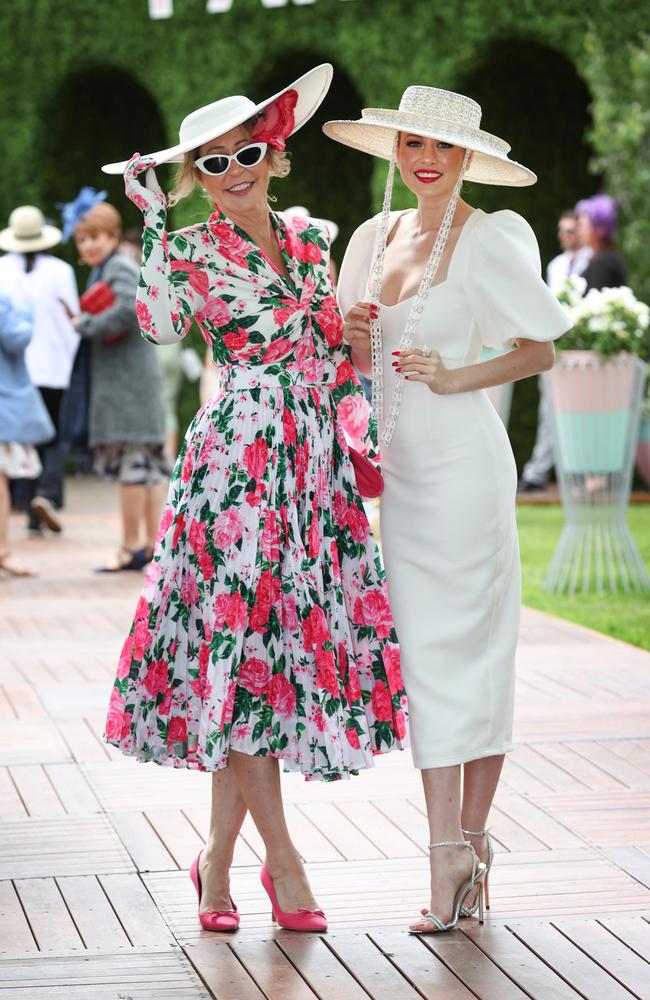 Margery Mayall with her daughter, Millicent van der Velde. Picture: David Caird