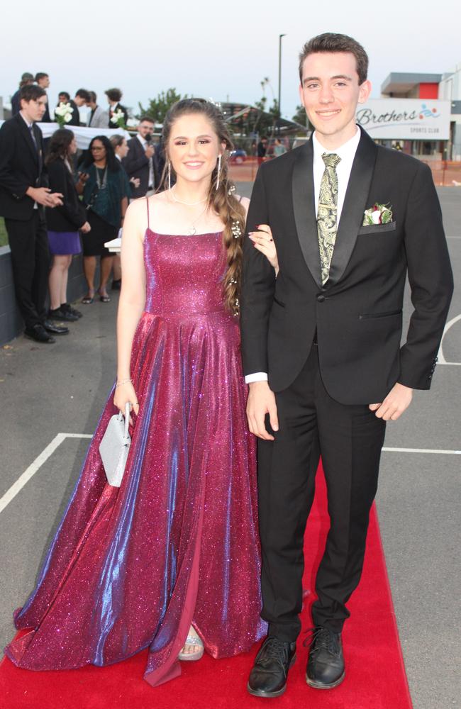 Sam Close and Ebonie Giblin Lloyd at the 2023 Bundaberg North State High School Prom.