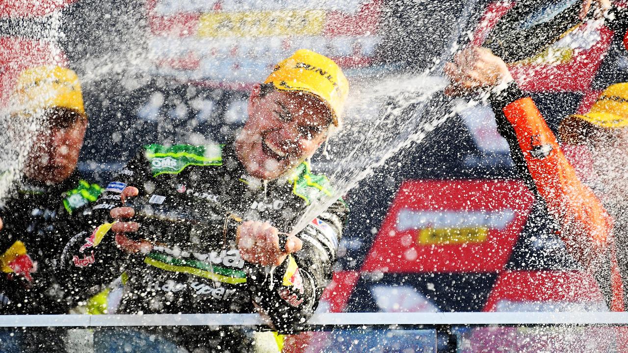 Lowndes after winning the Bathurst 1000 in 2018. Picture: Getty Images