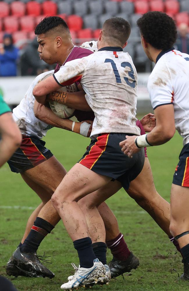 Queenslamd schoolboy and Ipswich SHS centre Tre Fotu. Picture: Liam Kidston