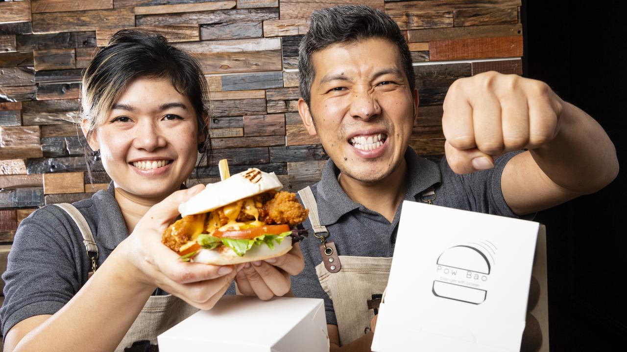 Owners of Copper Bench Sara Poolsirisook and Tenzin Norbu launch their new business Pow Bao, offering bao bun burgers that pack a punch, Tuesday, March 15, 2022. Picture: Kevin Farmer