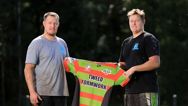 Bilambil Jets players and twin brothers Guy and Drew Lanston have been inducted to the Gold Coast best Rugby League team of the last ten years. Photo Scott Powick Newscorp