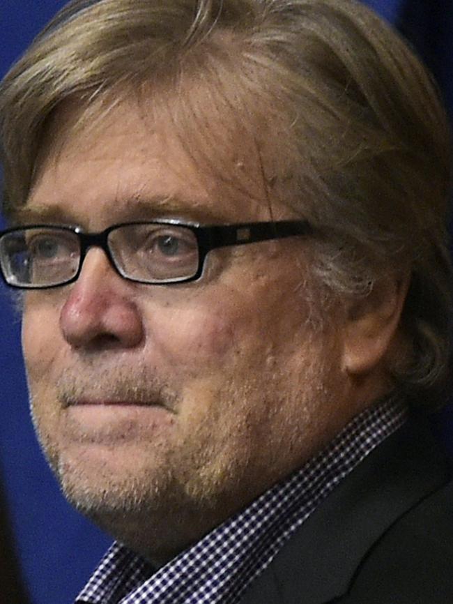 Donald Trump's chief strategist Steve Bannon was once of the founding editors of Breitbart News. Picture: AFP