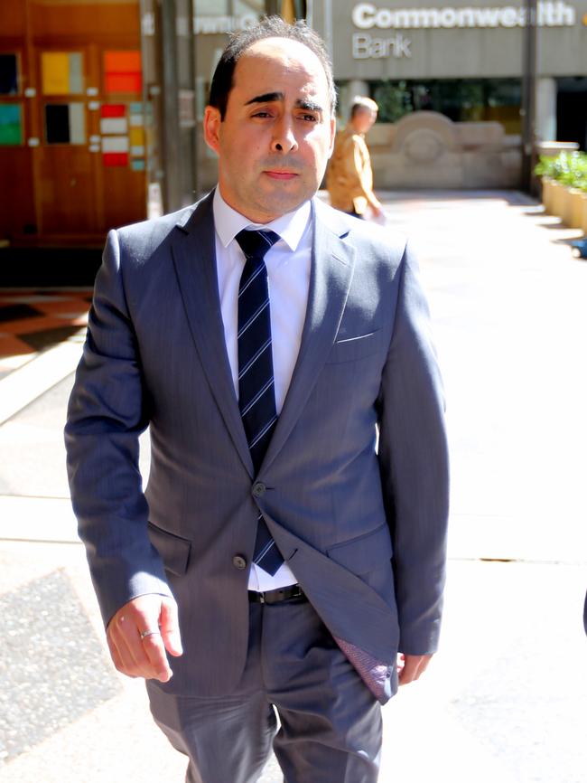 Former Lindt cafe worker Paolo Vassallo leaving the inquest.