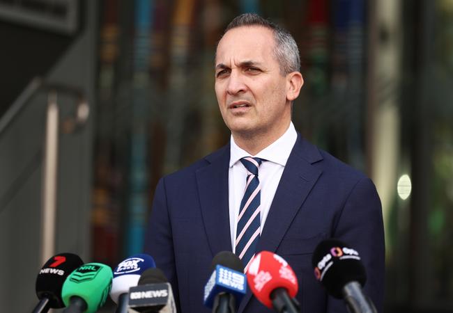 NRL CEO Andrew Abdo says there is no plan to relocate a Sydney club. Picture: Getty