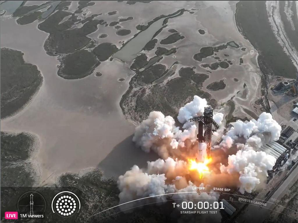 Starship is the largest and most powerful launch vehicle ever built. Picture: AFP