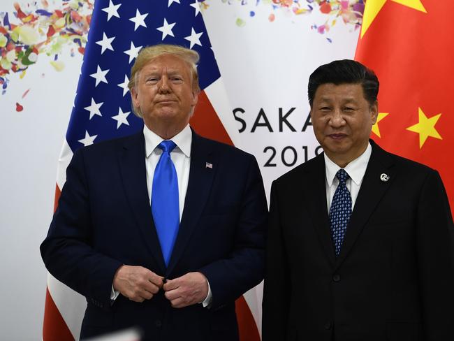 Donald Trump and Xi Jinping, picture here in 2019, are already in communication. Picture: AFP