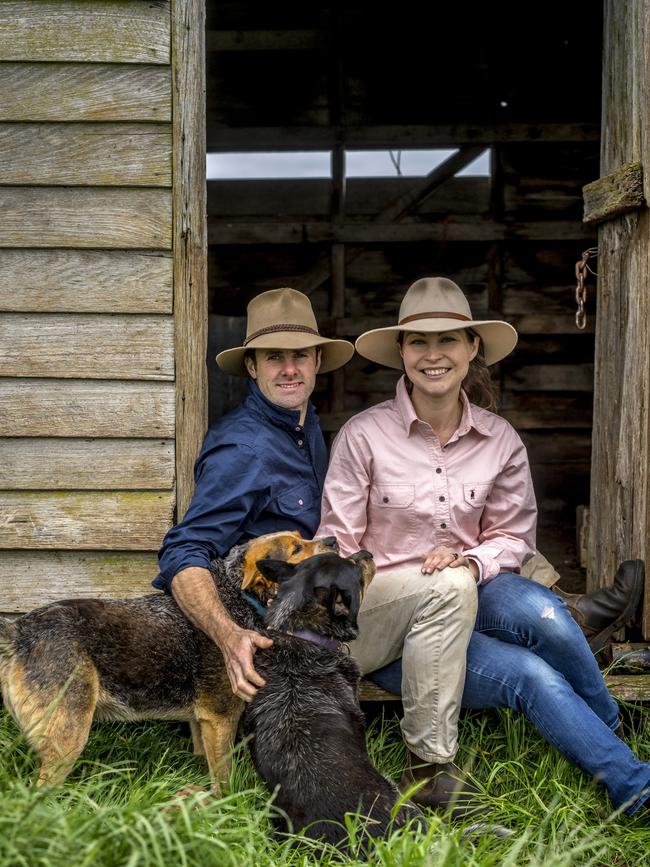 Tasmanian Agricultural Company's Sam and Stephanie Trethewey. Picture: Rob Burnett