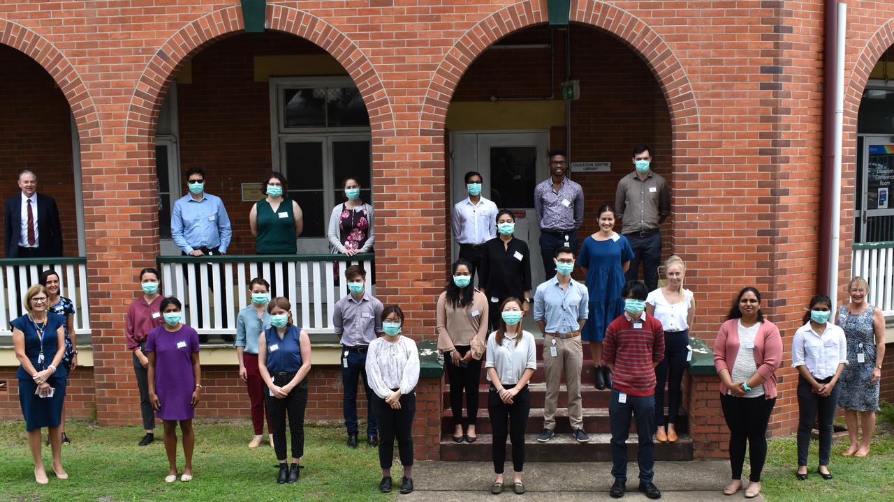 The future of medicine looks bright for the Wide Bay region, with 37 new first-year doctors, 27 of which will be based at Bundaberg Hospital. The interns wearing masks have recently relocated from Brisbane and are wearing them, in line with the recent COVID-19 guidelines.