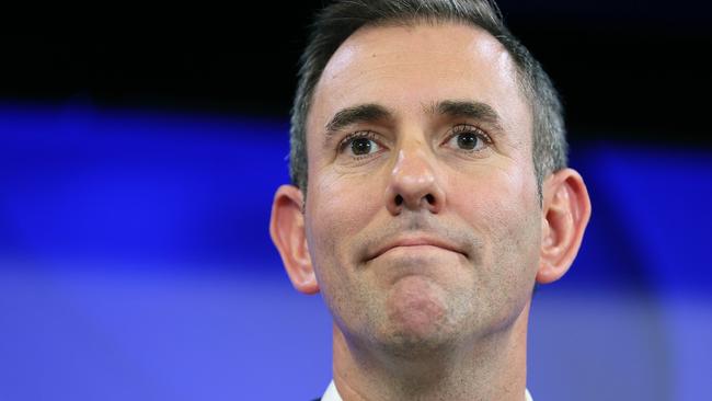 Jim Chalmers gives a post-budget reply at the National Press Club in Canberra today. Picture: NCA NewsWire / Gary Ramage