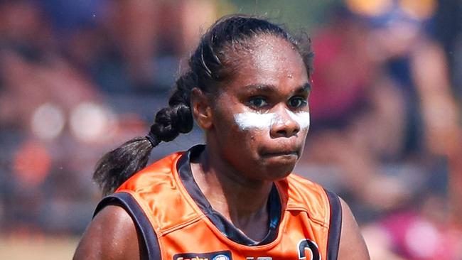 Marika Carlton playing for the NT Talent Academy. Picture: Celina Whan / AFLNT Media