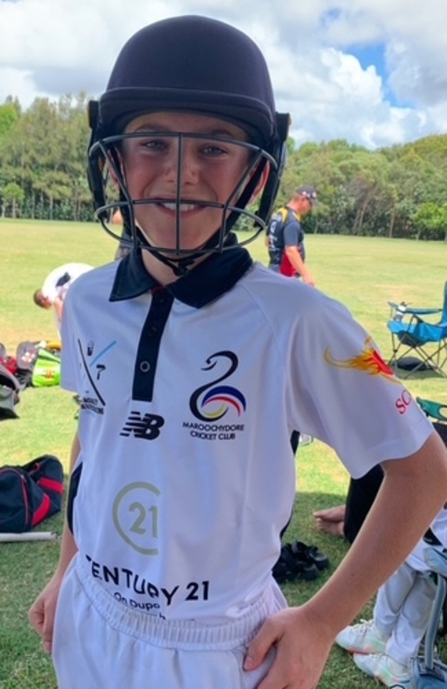 Maroochydore junior cricket talent Darcy Baird.